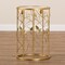 Baxton Studio Anaya Modern and Contemporary Glam Brushed Gold Finished Metal and Glass Leaf Accent End Table 177-11188-Zoro - alternate 7